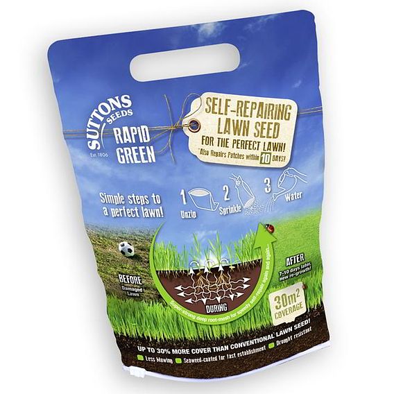 Suttons Rapid Green Self-Repairing Lawn Seed