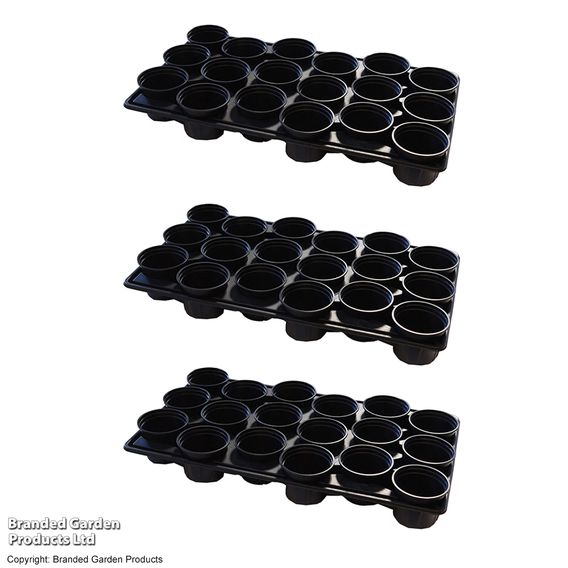 Black Shuttle Trays and Pots