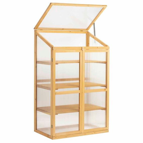 Garden Grow Three-Tier Wooden Cold Frame